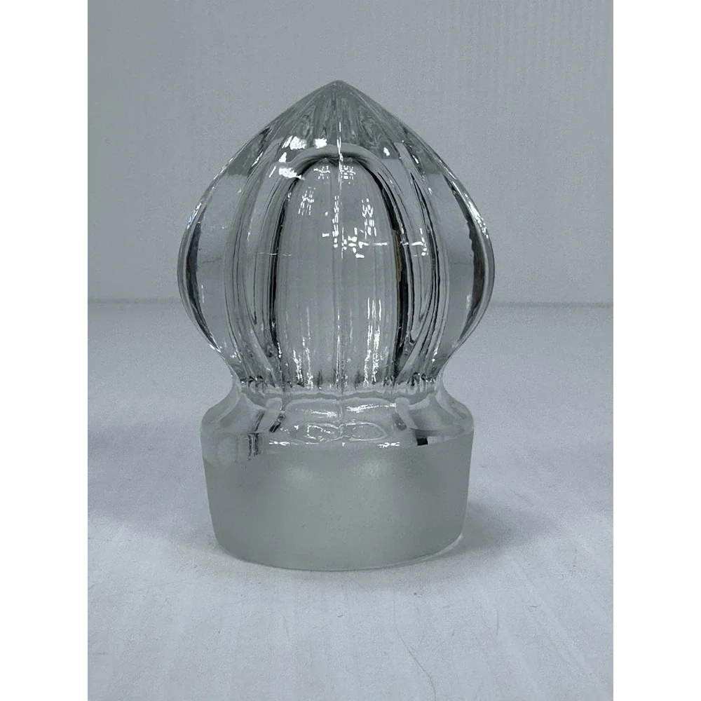 Vintage Heisey Glass Wide Flat Panel Stamped Apothecary Jar Fitted Ground Lid